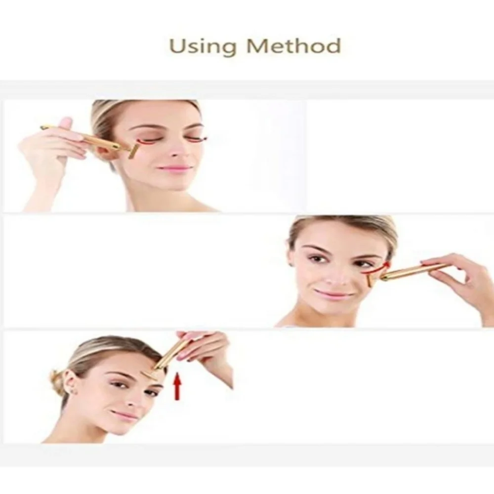 NIB Dangshan T-Type Beauty Facial Massage Bar Golden